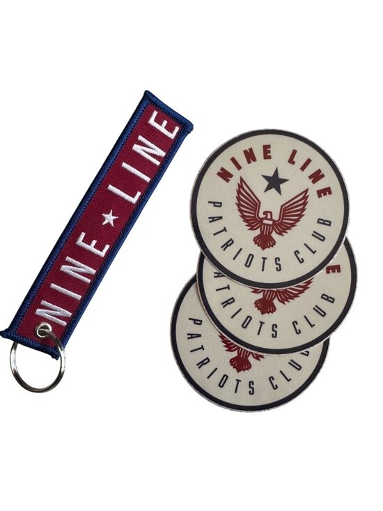 Nine Line Other - Nine Line Patriots Club Sticker Lot and Relentlessly Patriotic Key Chain